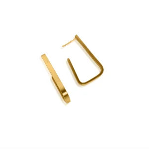 24Kt Gold Minimalist Triangle Earrings